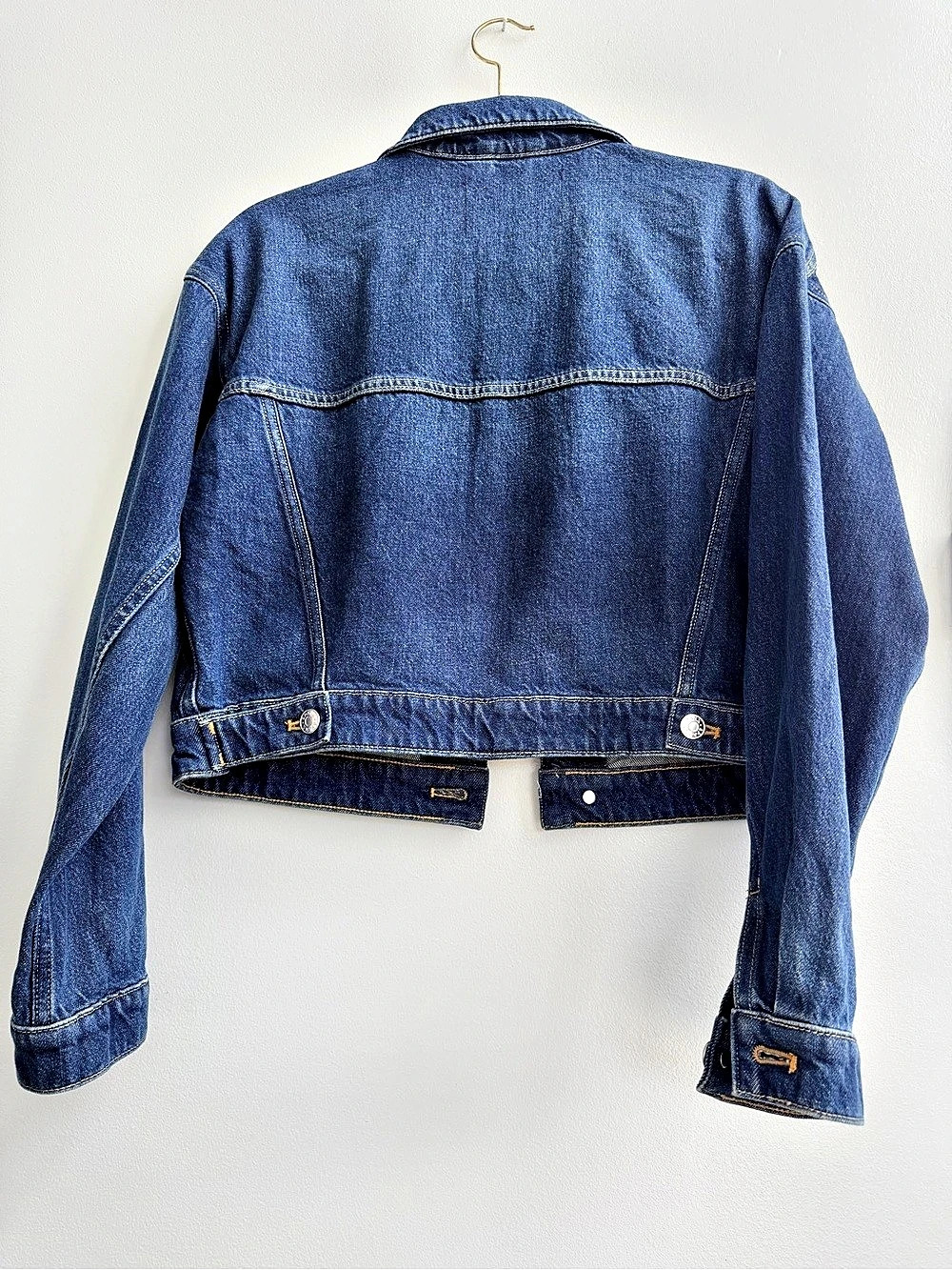 SPANX Denim Jacket in Blue Size Medium Like New - Picture 3 of 5